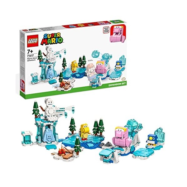 LEGO Super Mario 71417 Ensemble d’Extension LAventure dans la Neige de Morsinet, Jouet pour Enfants à Combiner avec Pack de 