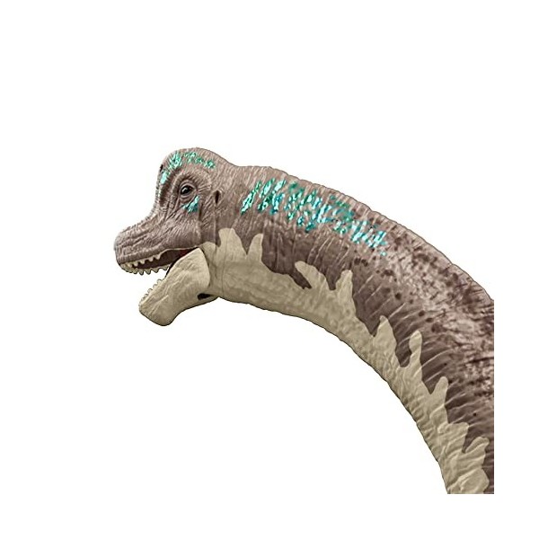 Jurassic World Figurine articulée Brachiosaurus, environ 80 cm de long, avec code ADN scannable, morphologie et aux décoratio