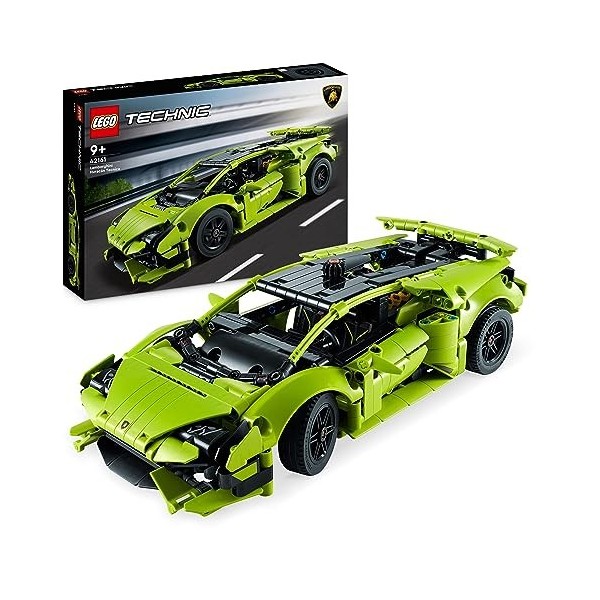 LEGO 42161 Technic Lamborghini Huracán Tecnica, Kit de Maquette de Voiture, Jouet de Construction de Course pour Enfants, Gar