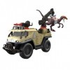 Jurassic World Camion Capture de « Jurassic World : Le Monde d’après » avec des roues fonctionnelles, 4 accessoires et 1 dino