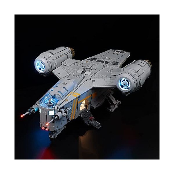 Kyglaring Kit déclairage LED sans modèle - Compatible avec Lego-75331 Star Wars The Razor Crest Building Blocks Model Set 