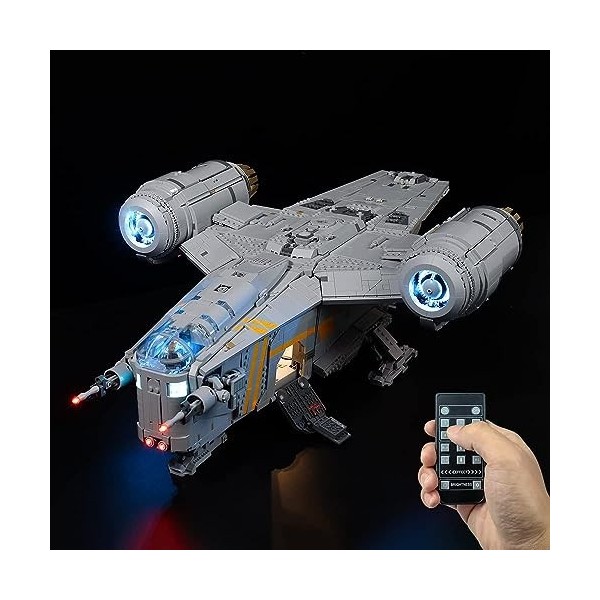 Kyglaring Kit déclairage LED sans modèle - Compatible avec Lego-75331 Star Wars The Razor Crest Building Blocks Model Set 