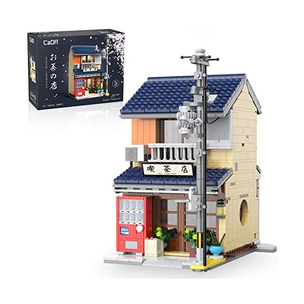 CaDA C66010W Set di Blocchi per Costruire la CASA Del Tè Giapponese Con Illuminazione Giocattoli di Costruzione per Bambini e