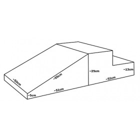 Set de 2 Grands Blocs en Mousse pour crèches et maternelles Couleur: Blanc,Gris 