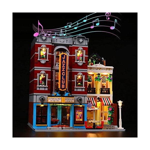 BrickBling Music Version Kit déclairage LED pour Lego Jazz Club, Kit déclairage décoratif pour Lego 10312 Jazz Club Buildin