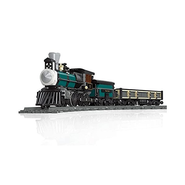 PROTOY Technique Train avec Rails et Accessoires, 560 Pièces Train à Vapeur Blocs de Construction, Jeu de Construction Compat