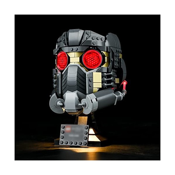 BRIKSMAX Kit d’éclairage à LED pour Lego Marvel Le Casque de Star-Lord - Compatible with Lego 76251 Blocs de Construction Mod