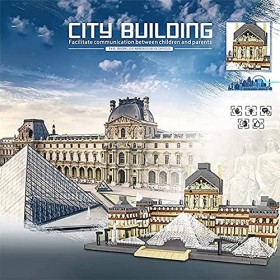 SEAVEY Mini Blocs De Construction Darchitecture Mondiale Paris Musée du Louvre Modèle 3D DIY Jouet pour Enfants Cadeaux, 337