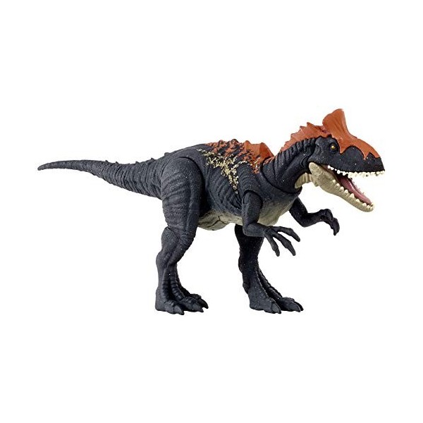 Jurassic World Camp Cretaceous Sound Strike Cryolophosaurus Medium-size Dinosaur Figure, Strike Action, Sounds, Movable Joint