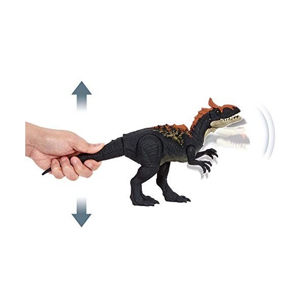 Jurassic World Camp Cretaceous Sound Strike Cryolophosaurus Medium-size Dinosaur Figure, Strike Action, Sounds, Movable Joint