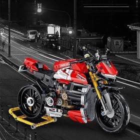 JoyiD Modèle de Moto technologique, kit de Construction de Pinces 981 MOC Blocs de Construction de Moto de Course de Motocros