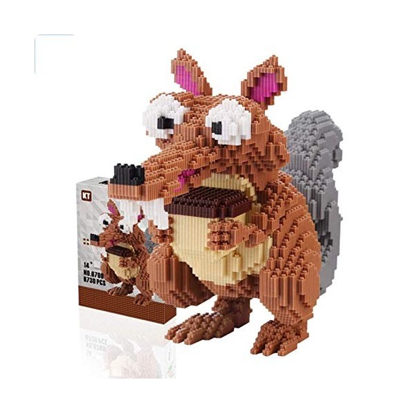 WangSiwe Blocs de Construction – Micro Blocs, Scrat Acorn Squirrel Mini Link Blocks Excellent Modèle Pour Les Jouets de Blocs