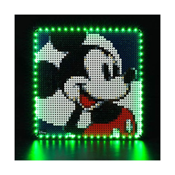 BRIKSMAX Kit d’éclairage à LED pour Lego Disney Mickey Mouse de Disney - Compatible avec Lego 31202 Blocs de Construction Mod