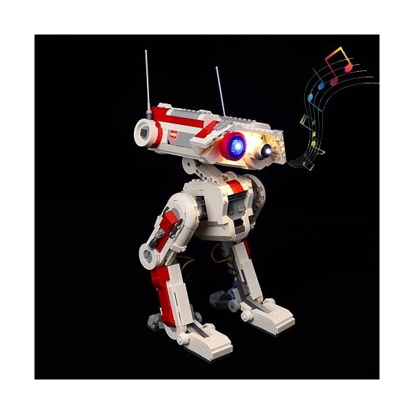 Kyglaring Kit déclairage LED sans modèle - Compatible avec Lego-75335 Star Wars BD-1 Building Blocks Model Set - LEDs Uniq