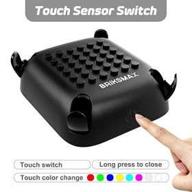 BRIKSMAX Building Block Battery Box : Base de la boîte à Piles du Plateau de Construction, touchez pour Allumer, Affichage de