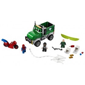 LEGO 76147 Super-Héros Marvel Spider-Man Lattaque du Vautour, Set de Jeu pour Enfants en âge préscolaire de 4 Ans et Plus