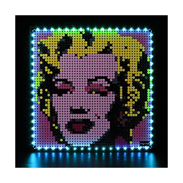 BRIKSMAX Kit d’éclairage à LED pour Lego Art Marilyn Monroe d’Andy Warhol - Compatible avec Lego 31197 Blocs de Construction 