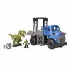 Imaginext Le Camion de Capture Jurassic World, Coffret véhicule avec figurine dinosaure en furie et accessoire, à collectionn