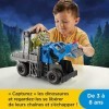 Imaginext Le Camion de Capture Jurassic World, Coffret véhicule avec figurine dinosaure en furie et accessoire, à collectionn