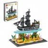 Etarnfly Bateau pirate - Mini blocs de construction avec fonds marins du trésor - Idées créatives - Cadeau pour adultes et en