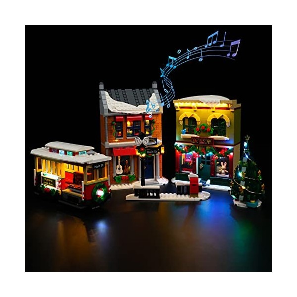 Kit déclairage LED pour Lego Ferienhauptstraße, version son jeu de musique Kit déclairage de décoration pour Lego 10308 H