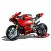 LEGO 42107 Technic Ducati Panigale V4 R: Modèle Réduit de Moto 2en1 à Construire, Kit de Construction pour Fans de Motos et d