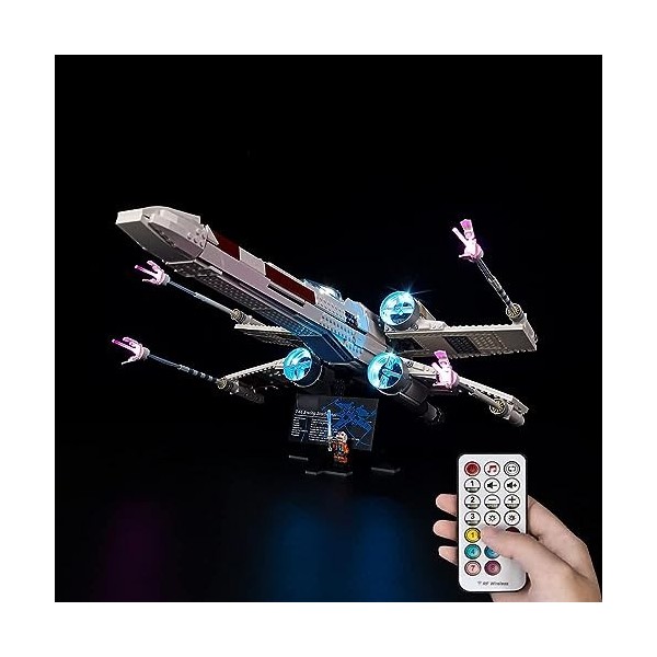 Kyglaring Kit déclairage LED sans modèle - Compatible avec Lego-75355 Star Wars X-Wing Starfighter Building Blocks Model S