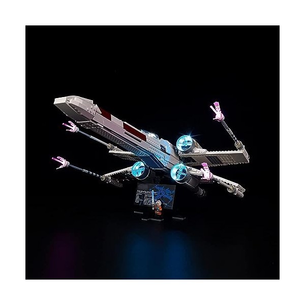Kyglaring Kit déclairage LED sans modèle - Compatible avec Lego-75355 Star Wars X-Wing Starfighter Building Blocks Model S