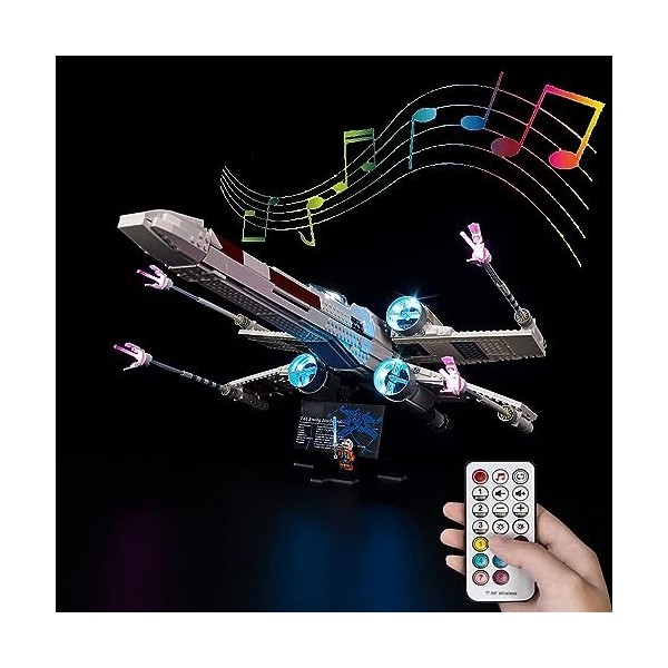 Kyglaring Kit déclairage LED sans modèle - Compatible avec Lego-75355 Star Wars X-Wing Starfighter Building Blocks Model S