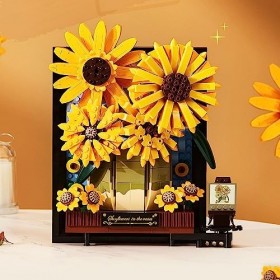 MISINI TC1501 Ensemble de construction tournesol, collection botanique