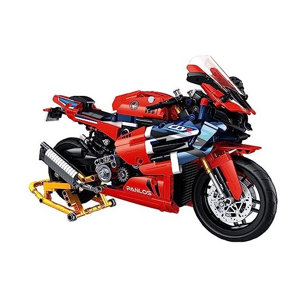 Doyomtoy Set de Briques Superbike Hon-da CBR1000RR, modèle réduit de Briques 1:5 Superbike, présentoir Superbike pour collect