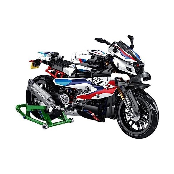 Doyomtoy Set de Briques Superbike Hon-da CBR1000RR, modèle réduit de Briques 1:5 Superbike, présentoir Superbike pour collect