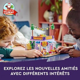 LEGO 41747 Friends La Cuisine Collective de Heartlake City, Jouet avec Accessoires de Maison, 3 Mini-Poupées Plus Figurine Ch