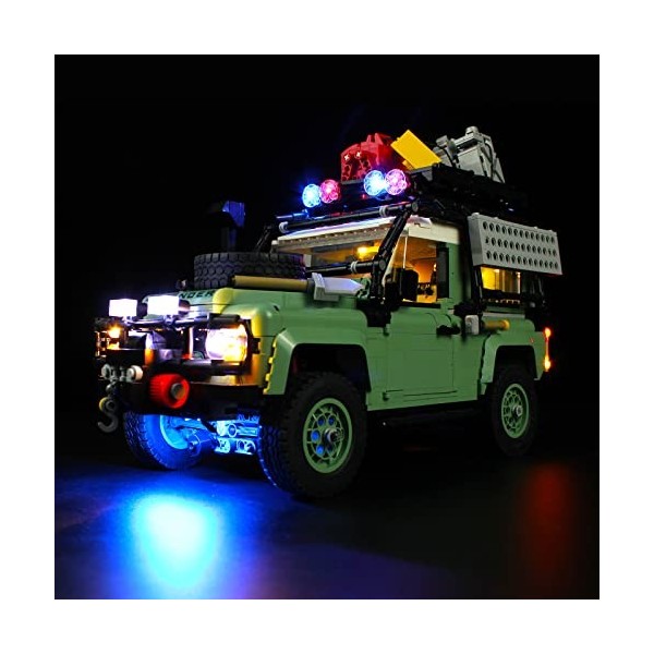 ANGFJ Kit déclairage à LED pour Lego Lego 10317 Landrover Defender 90 LED seulement les lumières, pas de modèles Lego 
