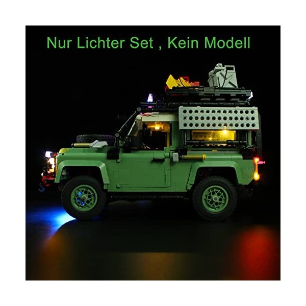 ANGFJ Kit déclairage à LED pour Lego Lego 10317 Landrover Defender 90 LED seulement les lumières, pas de modèles Lego 