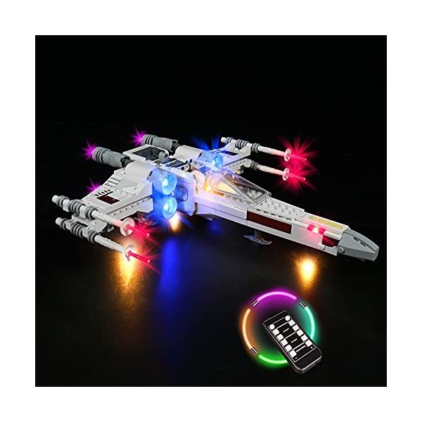 LocoLee Kit déclairage LED pour Lego X-wing Fighter, kit déclairage LED pour Lego 75301 Luke Skywalkers X-wing Fighter – M
