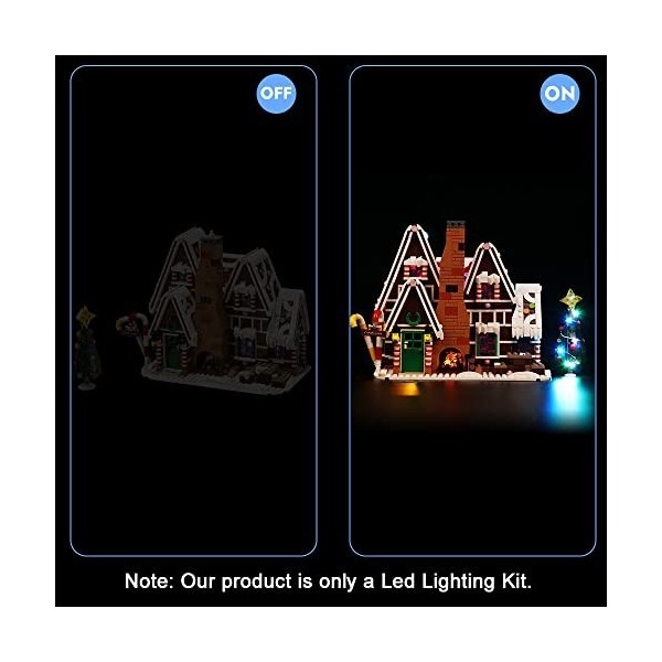 Kit déclairage LED pour maison en pain dépices Lego 10267 - Modèles non inclus, juste ensemble déclairage version musical