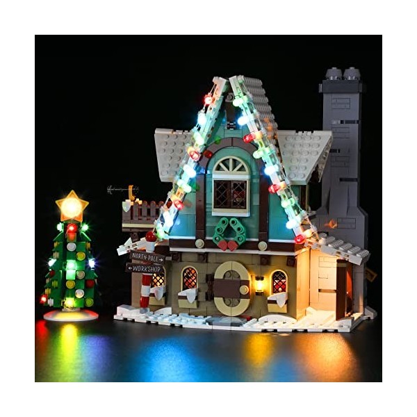 YEABRICKS LED Lumière pour Lego-10275 Creator Elf Club House Modèle de Blocs de Construction: Version Télécommande Ensemble 