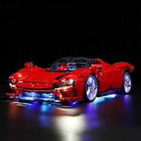 YEABRICKS LED Lumière pour Lego-42143 Technic Ferrari Daytona SP3 Modèle de Blocs de Construction Ensemble Lego Non Inclus 