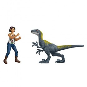 Mattel - Jurassic World Human & Dino Bundle Sammy, Velociraptor & Compys