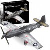 Apostrophe Games WW2 P - 51 Mustang Fighter Plane – Ensemble de Jouets de Construction de 258 Pièces - Jouet davion pour Enf