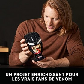 LEGO 76187 Marvel Venom: Kit de Construction de Masque, Casque de Tête, Idéal pour Les Collectionneurs de Marvel, Cadeau pour