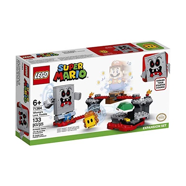 LEGO Super Mario Whomp’s Lava Trouble Expansion Set 71364 Building Kit. Toy for Kids to Enhance Their Super Mario Adventures 