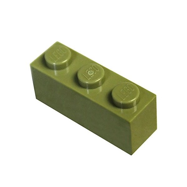 LEGO Pièces et pièces : brun clair jaune brique 1 x 3 briques x100.