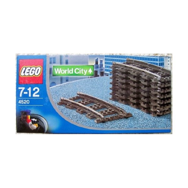 Lego World City 4520 : Rails incurvés, Rail de Train 9 V