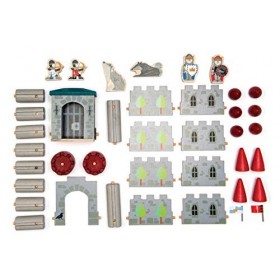 Tender Leaf- Jeu dapprentissage Château en Bois, Multicolore 1 