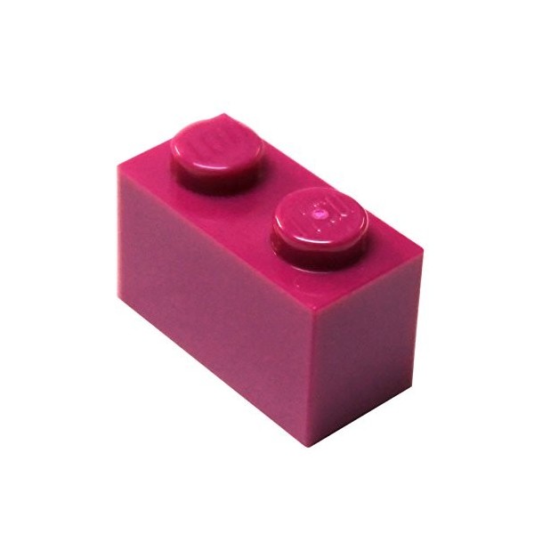 LEGO Pièces et Pièces: Transparent Violet Violet Bleuâtre Vif 1x2 Brique x50