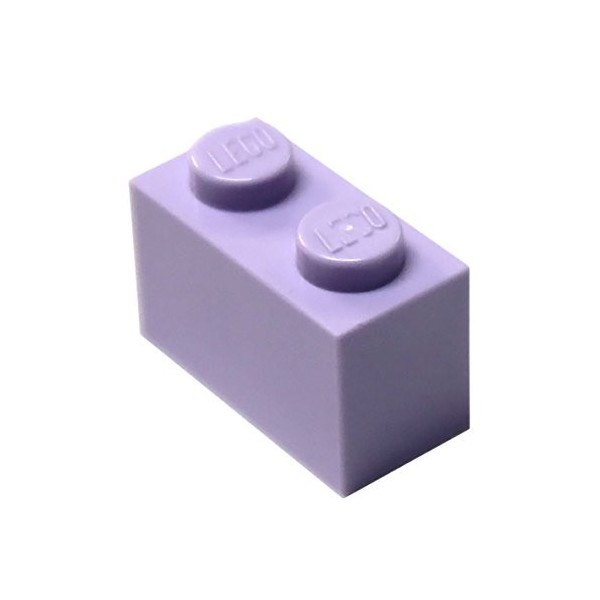 LEGO Pièces et Pièces: Transparent Violet Violet Bleuâtre Vif 1x2 Brique x50