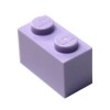 LEGO Pièces et Pièces: Transparent Violet Violet Bleuâtre Vif 1x2 Brique x50