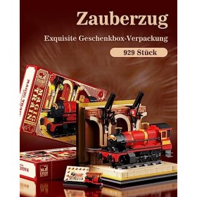 barweer Magie Harry Train Ferroviaire Blocs de construction Ideas Train et Gare, modèle de collection de jouets de constructi